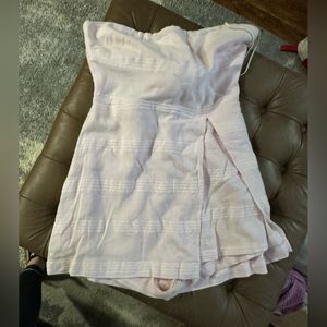 Pink Free People Strapless Romper